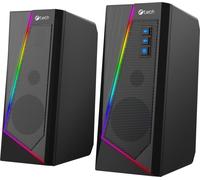 C-TECH Speakers SPK-17, 2.0, 6W, RGB backlight, 3.5mm jack, USB power, noir