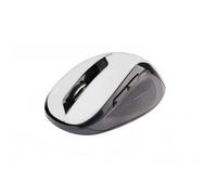 C-TECH WLM-02W, Droitier, Optique, RF sans fil, 1600 DPI, Noir, Blanc