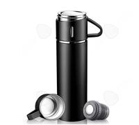 C Thermos 500ml Isolation vide Froid chaleur retention Étanche sécurisé Mug de voyage isotherme avec tasse et couvercle anti-fuite