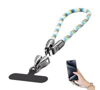 C to C 240w Charging Cable with Wearable Bracelet Design, Includes Lanyard Patch, Plug & Go, Fast 240W Charging, 480Mbps Data Transfer, Braided Nylon for Portable Use (Blue B,0.3m for Wrist)