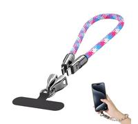 C to C 240w Charging Cable with Wearable Bracelet Design, Includes Lanyard Patch, Plug & Go, Fast 240W Charging, 480Mbps Data Transfer, Braided Nylon for Portable Use (Pink B,0.3m for Wrist)