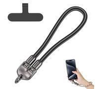 C to C 240w Charging Cable with Wearable Bracelet Design, Includes Lanyard Patch, Plug & Go, Fast 240W Charging, 480Mbps Data Transfer, Braided Nylon for Portable Use (Black A,0.3m for Wrist)