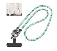 C to C 240w Charging Cable with Wearable Bracelet Design, Includes Lanyard Patch, Plug & Go, Fast 240W Charging, 480Mbps Data Transfer, Braided Nylon for Portable Use (Blue A,1.2m for Crossbody)