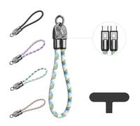 C to C 240w Charging Cable with Wearable Bracelet Design,Portable Fashion Fast Charger Cable, 480mbps Data Transfer & Phone Charger, Braided Nylon for Laptop, Tablet, Phone (Blue,0.3m/11.81in)