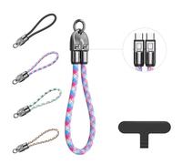 C to C 240w Charging Cable with Wearable Bracelet Design,Portable Fashion Fast Charger Cable, 480mbps Data Transfer & Phone Charger, Braided Nylon for Laptop, Tablet, Phone (Pink,0.3m/11.81in)