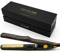 C Trip Mini Lisseurs Pour Femmes Fer À Boucler Et À Lisser En Titane Pour Cheveux Fins Fer Professionnel Avec Contrôle De La Température (Leopard Gold)