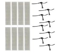 C-U 8 brosses latérales + 8 filtres HEPA pour aspirateur Vileda VR 102 / VR 201 / VR 303, accessoires de rechange pour robot aspirateur robot
