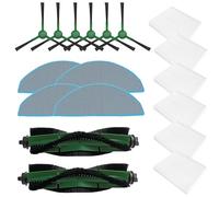 C-U Accessoires pour iRobot Roomba Combo Essential Y0112 Y0110 Y011240 Y01040 pièces de Rechange pour aspirateur Robot, 2 Brosse Principale + 6 filtres + 4 Chiffon Nettoyage + 6 brosses latérales