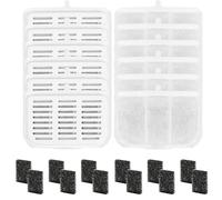 C-U Lot de 12 filtres pour Petkit Eversweet Max Pet Water Fountain, Le Charbon Actif Haute densité Peut filtrer Les odeurs et Les impuretés dans l'eau (12 filtres + 12 éponges)