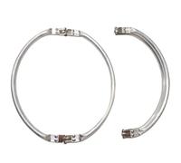 C.X.Y. 1 pièce de fermeture pour sac à crochet, cadre en aluminium avec poignée, cadre clic clac pour sacs à faire soi-même, différentes tailles (230 x 110 mm)