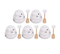 C.X.Y. Lot de 10 bocaux en céramique avec cuillère doseuse en bois, cadeau