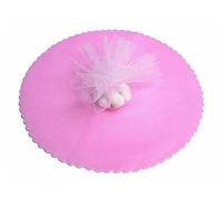 C.X.Y. Lot de 100 voiles de tulle organza ronds, 23 cm, pour sachets de dragées, à faire soi-même rose