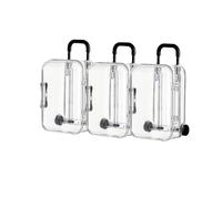 C.X.Y. Lot de 24 valises transparentes porte-dragées thème voyage marque-place bonbonnière (noir)
