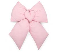 C.X.Y. Nœud de naissance, cocarde de naissance pour décoration de porte ou chambre de bébé, en tissu, rose ou bleu clair (rose avec cœur)