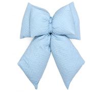 C.X.Y. Nœud de naissance, cocarde de naissance pour décoration de porte ou chambre de bébé, en tissu, rose ou bleu clair (bleu texturé)