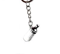 C.X.Y. Porte-clé biberon Cristal acrylique transparent bonbonnière avec emballage de boîte, vert, S