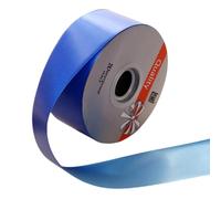 C.X.Y. Ruban cadeau décoratif en plastique, 50 mm x 90 m, blanc, pour emballages et décorations (bleu)