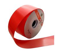 C.X.Y. Ruban cadeau décoratif en plastique, 50 mm x 90 m, blanc, pour emballages et décorations (rouge)