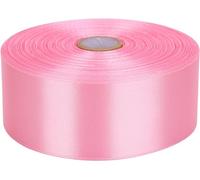 C.X.Y. Ruban double satin pour emballage cadeau création de bricolage, longueur 25 mètres (rose, 4 cm)