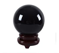 C&Z 150 mm (5,9 Pouces) Grande Boule de Cristal Noir Divination pour Sorcellerie Obsidienne Cristaux de Guérison Décorations pour la Maison Ornements de Méditation