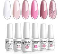 C001 Set Of 6 Different Colour Semi-Permanent Uv Led Gel Polish Soakoff Manicure Kit