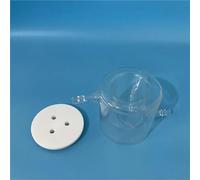 C003 bain-marie électrolytique, double couche, couvercle en PTFE à cinq ports, cellule personnalisable for laboratoire(500ml)
