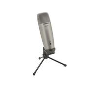 Samson C01U Pro - USB Studio Condenser Microphone with a Headphone Output for Zero-Latency Monitoring - Silver