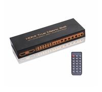 C04D HDMI Matrice 6x2 Splitter 4Kx2K Commutateur Audio Vidéo De Edid pour PC TV