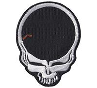 C053 - Ecusson Patch Brodé Thermocollant - 6 cm x 7,8 cm - Skull Grateful Dead