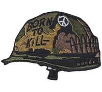 C060 - Ecusson Patch Brodé Thermocollant - 9 cm x 6,2 cm - Born To Kill