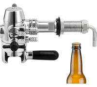 C1 Antimousse pour robinet de bière en acier inoxydable et remplissage de bouteille, contrôle professionnel de la mousse pour brassage maison - Convient pour bouteilles en PET et en verre, kit