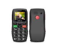 C1 Téléphone portable pour personnes âgées sans contrat avec appareil photo - Double SIM - Grand bouton - Avec bouton d'appel d'urgence - 1400 mAh -