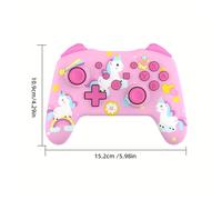 (C1) Wireless Electronic Handheld Game Controller with Six-Axis Gyroscope, Dual-Sided Vibration Motors, Three-Level Shock