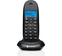 C1001Cb+ - Téléphone Sans Fil Fixe Dect - Inclut Le Mode Blocage D'Appels - Identification De L'Appelant, Mains Libres, Répertoire De 50 Numéros - Couleur Noire