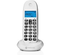 C1001Cbw+ - Téléphone Sans Fil Numérique Dect - Blocage Des Appels, Identification De L'Appelant, Mains Libres, Répertoire De 50 Numéros, Écran Rétroéclairé - Blanc
