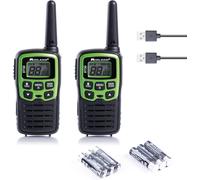 C1177 Xt30 - Radio Émetteur-Récepteur Talkie Walkie Entrée De Gamme - Couleur Verte - Format 16 Canaux,Portée 6 Km,38 Tonalités - Jeu De 2 Émetteurs-Récepteurs