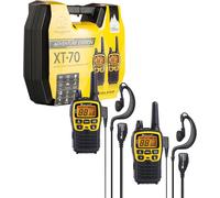 C1180.01 Xt70 Adventure Talkie Walkie - Émetteur-Récepteur Radio Pro Bi-Bande À Recharge Rapide - Jaune - 69 Lpd Et 24 Pmr446,12 Km,38 Tonalités Et 83 Codes - Lot De 2 Émetteurs-Récepteurs