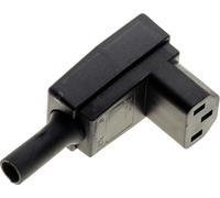 C13 Rewired IEC Receptacle,10A Down Angled,IEC320 C13 Connector,3 Pin Plug for AC Adapter Pins,Plug