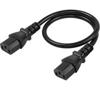 C13 to C13 Power Conversion Cable,18AWG 10A 250V IEC 320 C13 to C13 Computer Monitor PDU Power Conversion Cord-0.5m/19.6 Inch