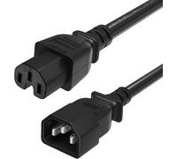 C14 to C15 Extension Cord C14 to C15 10A 250V IEC320 Power Cord C14 Male to C15 Female Extension Cable UPS PSU for Computer Electric Kettle 3.28ft/1M