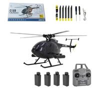 C189 MD500 Little Bird Hélicoptère RC avec gyroscope 6 axes, 2,4 G 6 CH sans balais US Rescue à pas variable avec maintien d'altitude et positionnement du flux optique pour les amateurs - RTF