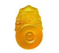 c1lint7785631 Colliers pour femmes et hommes - Collier classique tendance sculpté à la main en agate calcédoine avec pendentif en pierre de cristal pour femme (Ruyi Ping An Buckle)