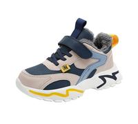 C1n C1n C1n Chaussures de sport décontractées en cuir et coton pour garçon Printemps Automne et Hiver, noir foncé, 31 EU