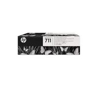C1Q10A Kit de remplacement tête d'impression HP 711 DesignJet d'origine pour imprimantes grand format HP DesignJet T120, T125, T130, T520, T525, T530, avec cartouches HP 711 noir, cyan, magenta, jaune