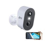 C2 Caméra Surveillance WiFi sans Fil Batterie Audio Bidirectionnel Vision Nocturne Colorée Sirène Alarme, Mouvement PIR, Alexa