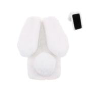 (C2)Case For Motorola Moto G22 Cute Fluffy Bunny Furry Rabbit Fur Plush Cover Ball Protective Cute Toy Girls Compatible With Motorola Moto G22 Case
