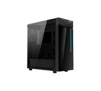 C200 GLASS - Tour - ATX - panneau latéral fenêtré (verre trempé) - pas d'alimentation (ATX) - noir - USB/Audio