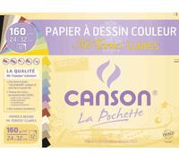 [C200002789] CANSON Pochette de 12 Feuilles Papier dessin Mi-teintes 240 x 32...