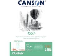 [C204127413-3] CANSON Lot de 3 Blocs 30 feuilles papier dessin "1557" A5 180 ...