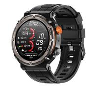 C21pro Militaire Montre Connectee Homme, 5ATM, Appel Bluetooth (Répondre/Passer Appel), 100+ Sport Modes, Argent